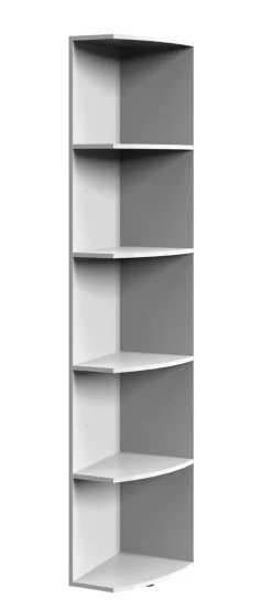 QUARTIER Abschlussregal MULTI RAUM KONZEPT 30 x 185 x 38 cm Alpinweiß