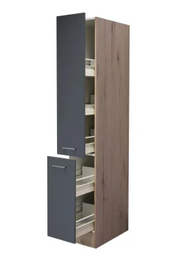 QUARTIER Apothekerschrank RALPH San Remo Eiche /grau