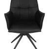 Armlehnenstuhl BERGAMO schwarz Leder