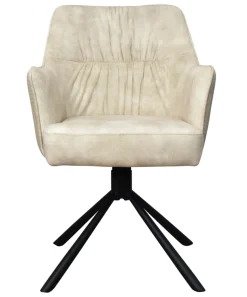 QUARTIER Armlehnstuhl ESTHER beige-braun/schwarz