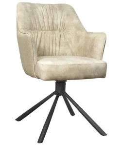 QUARTIER Armlehnstuhl ESTHER beige-braun/schwarz