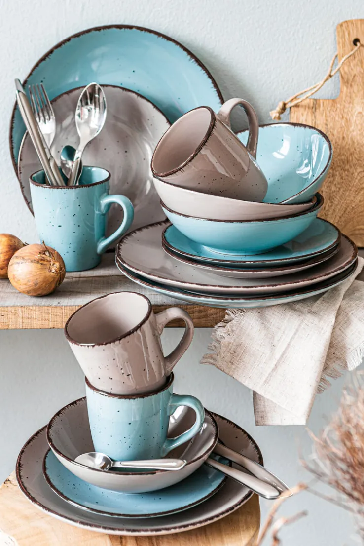 ARTE VIVA Kombiservice NATURLOOK 16-teilig Keramik mehrfarbig