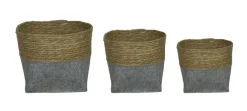 Aufbewahrungskorb Seegras 20 cm grau /braun