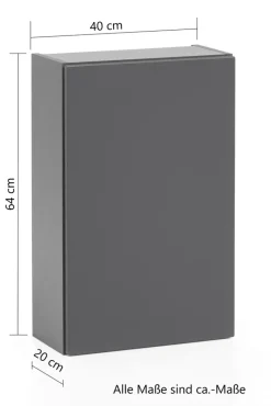 Bad-Hängeschrank BRÜGGE braun