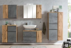 Bad-Hängeschrank GENT hellgrau/braun 65cm