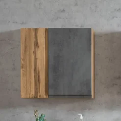 Bad-Hängeschrank GENT hellgrau/braun 65cm