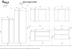 Bad-Hochschrank GENT grau/braun