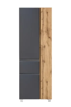 Bad-Hochschrank GENT grau/braun