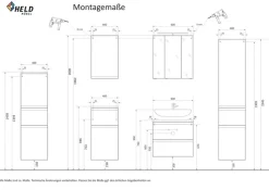 Bad-Unterschrank GENT weiß/braun 40cm