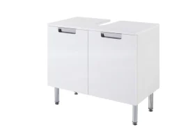 Bad-Waschbeckenunterschrank MARS braun/weiß