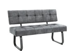 QUARTIER Bank LUISE mit Rückenlehne anthrazit