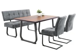 QUARTIER Bank LUISE mit Rückenlehne anthrazit