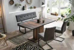 QUARTIER Bank LUISE mit Rückenlehne anthrazit