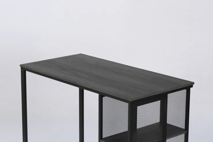 QUARTIER Bartisch CLARENCE dunkelgrau/Eicheoptik