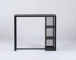 QUARTIER Bartisch CLARENCE dunkelgrau/Eicheoptik