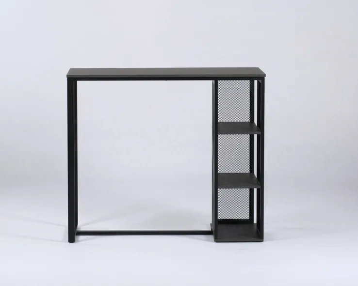 QUARTIER Bartisch CLARENCE dunkelgrau/Eicheoptik