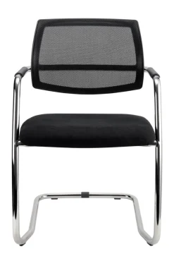 Besucherstuhl 2er Set 56 x 81 cm schwarz