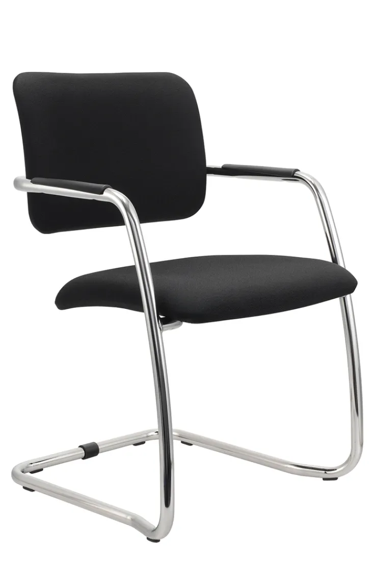 Besucherstuhl 2er Set 56 x 81 x 59 cm schwarz