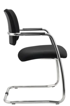 Besucherstuhl 2er Set 56 x 81 x 59 cm schwarz