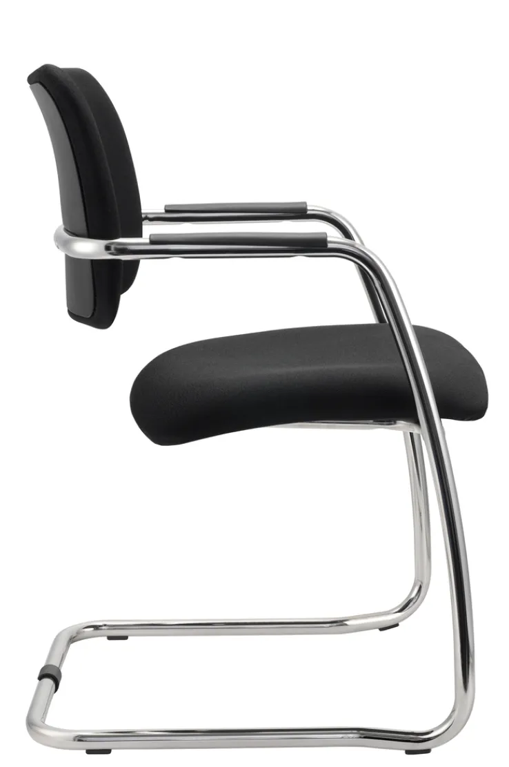 Besucherstuhl 2er Set 56 x 81 x 59 cm schwarz