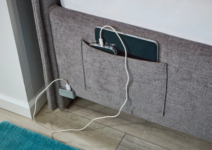 Kinder Bett FUN 90 x 200 cm grau