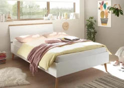 Bett LENA weiß/ braun