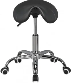 Bürohocker 60 cm silberfarbig/ schwarz