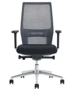 Bürostuhl 62 x 109 x 57 cm schwarz/ alufarben