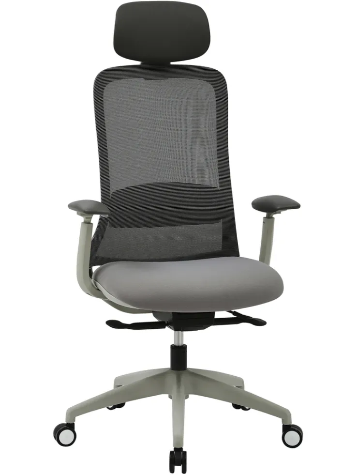 Bürostuhl KAYA grau/ alufarbig