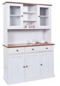 Buffet JACOB 6.2 weiß Massivholz / braun