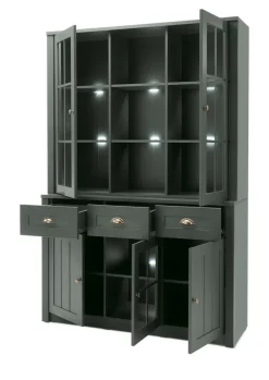 Buffetschrank ASCOT 130 x 196 x 43 cm grün/goldfarbig