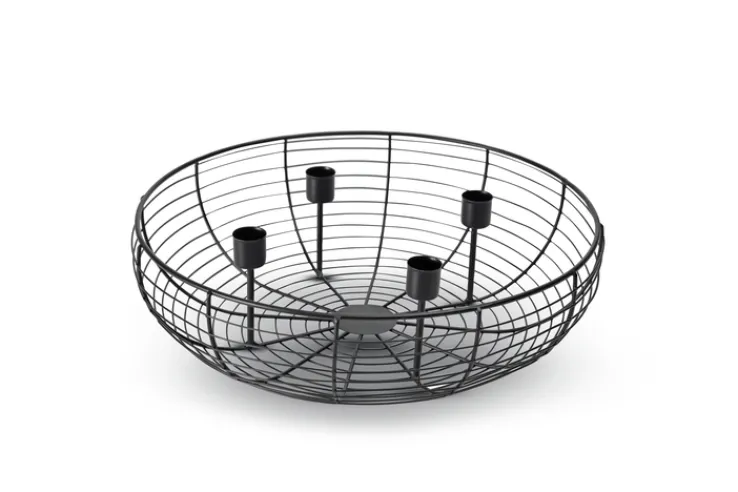 casaNova Weihnachtsdekoration Adventskranz 10 cm Schwarz