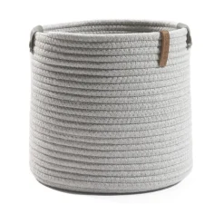 casaNOVA Aufbewahrungskorb rund 26 cm hellgrau