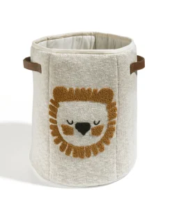 casaNOVA Aufbewahrungskorb LÖWE 30 cm rund beige