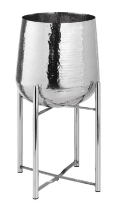 casaNOVA Übertopf 39 cm Edelstahl silberfarbig