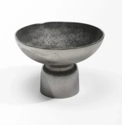 casaNOVA Dekoschale mit Fuß 24 cm Aluminium