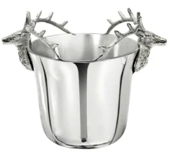 casaNOVA Flaschenkühler Hirsch 33 cm silberfarbig