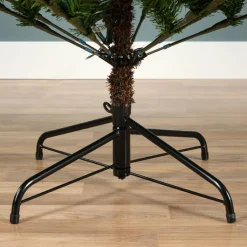 casaNOVA Künstlicher Weihnachtsbaum mit LED-Beleuchtung Kunststoff/Metall 240 x 152 x 152 cm Grün/Schwarz