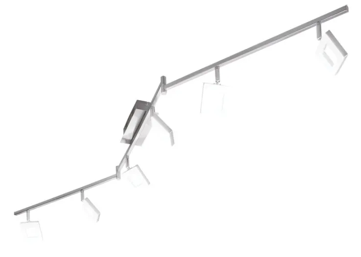 casaNOVA LED Deckenlampe mit 6 Spots REAL II silberfarbig