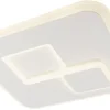 casaNOVA LED Deckenlampe QUAD 45 x 45 cm weiß