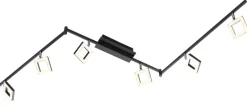 casaNOVA LED Deckenlampe mit 6 Spots REAL II schwarz