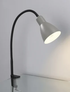 casaNOVA Retrofit Schreibtischlampe FLIX zum Klemmen grau