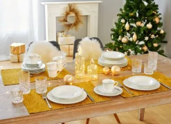 casaNOVA Weihnachten LED Lichtobjekt Kerze 17 cm silberfarbig