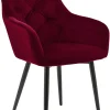 CASAVANTI Armlehnstuhl Samt rot