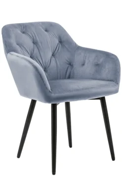 CASAVANTI Armlehnstuhl Samt hellgrau