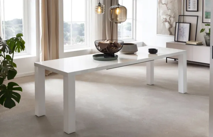 CASAVANTI Esstisch 120-240 x 80 cm weiß