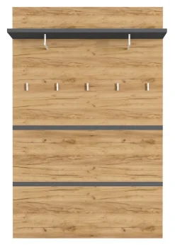 CASAVANTI Garderobenpaneel ALMADA 96 x 147 cm anthrazit /Navara Eiche NB