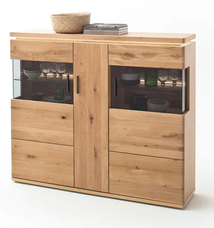 CASAVANTI Highboard BARCELONA 150 cm Balkeneiche bianco