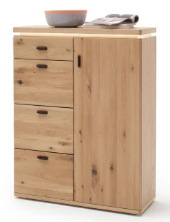 CASAVANTI Kommode MADRID 100 x 128 cm Balkeneiche Bianco