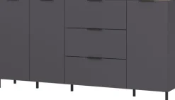 CASAVANTI Sideboard CALIFORNIA 192 x 98 cm Graphit/ Navarra-Eiche